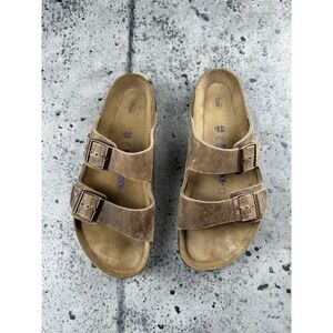 Birkenstock  Arizona Habana Oiled Leather Soft Footbed Regular  Men's Size 44